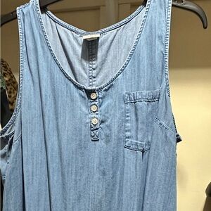 Magellan Outdoors Light Blue Denim Top